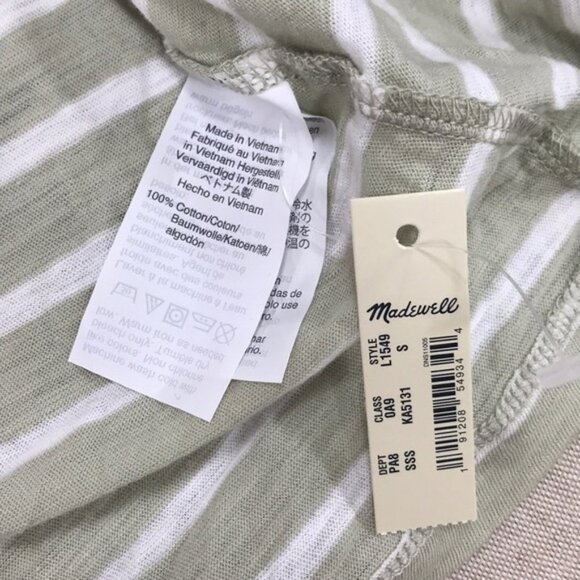 Madewell Whisper Stripe V-Neck Tank Top - Picture 4 of 5